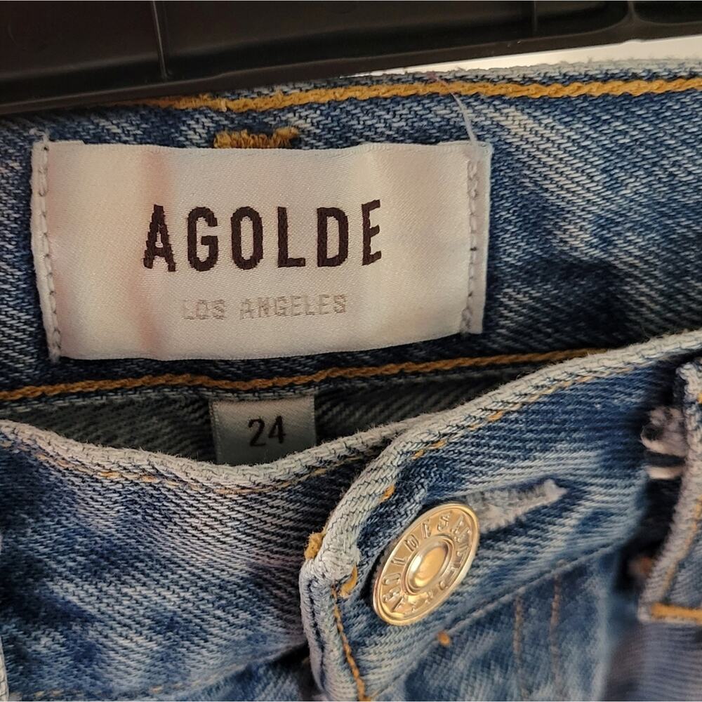 Agolde 90's Mid Rise Loose Fit Jeans In Vintage Denim Medium - Picture 5 of 7